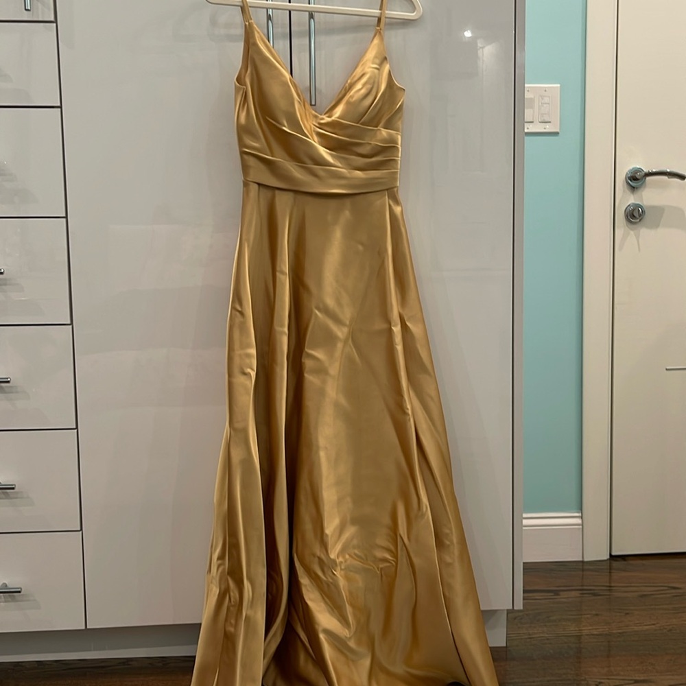 JJ's House Gold Bridesmaid Dress, size 0